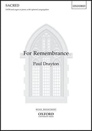 For Remembrance SATB choral sheet music cover Thumbnail